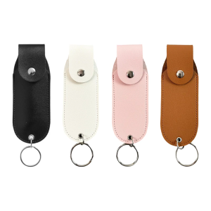 Protective Pepper Sprays Holsters Keychain Accessories Soft Leather Pouch Pendant Keyring Practical Key Holder