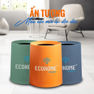 Thùng Rác Tròn Ecohome 10L Phong Cách Châu Âu Thùng Đựng Rác Tròn Tiện Nghi Và Sang Trọng