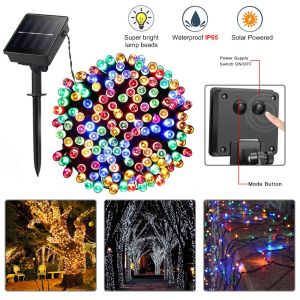 Solar String Fairy Light  8 Mode 200LEDs 22M Solar String Light Waterproof Outdoor Fairy LED Lights Garden Christmas Party Holiday Decoration for Garden Decoration Holiday Xmas Wedding Party