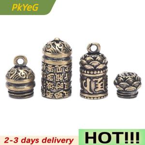 PkYeG Hollow Brass Buddha Sutra Cylinder Pendant Keychain Necklace Jewelry Box