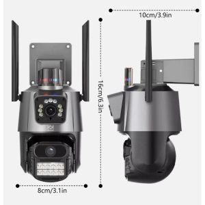 V380 Pro CCTV Camera Outdoor Two-Way Audio WIFI Wireless 2K 360 Dual Lens Night Vision Auto Tracking