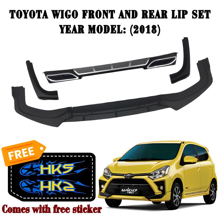 Wigo Rear Diffuser CPA Toyota Wigo 2018+ Front and Rear Lip Chin Diffuser Set (7444 ...