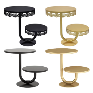 Iron Cake Display Rack Multi Tiers Pastries Holder Desert Presentation Tray for Home Gatherings and Restaurant Use