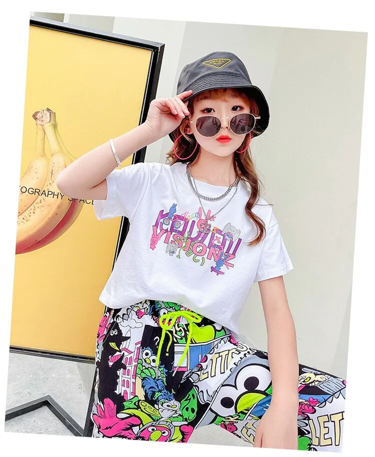Boutique Outfits Teenagers Kids Clothes Suit Light Summer Korean Cute  Clothing Girls Clothes 5 6 8 10 12 14 Years Tracksuit for Children