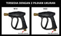 STIK GAGANG TEMBAKAN PISTOL SEMPROTAN TEKANAN TINGGI HIGH PRESSURE WATER TABUNG BOTOL FOAM LANCE FOAMLANCE GUN SPRAYER STIK JET STEAM STIM CLEANER WASHER NOZZLE QUICK RELEASE CONNECTOR ADAPTER DRAT M14 1/4 M22 14MM 22MM CUCI AC MOBIL MOTOR SNOW WASH SALJU. 