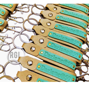 Personalized/Customized Leather Keychain - two toned (Souvenirs giveaways & etc)