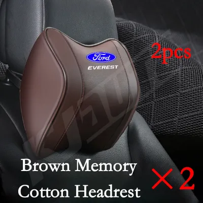 Gối tựa đầu ô tô Ford Everest Cross đệm tựa đầu bằng da Nappa gối hỗ trợ thắt lưng thoáng khí cho xe Everest G1 U268 G2 U375 G3 U740 Racing ST Line.