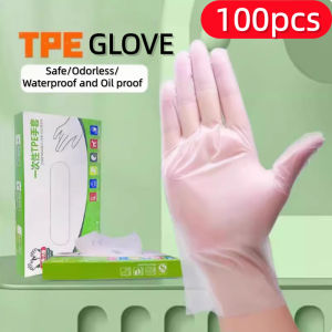 100pcs Disposable TPE Food Grade Gloves Thickened Gloves Food Grade Protective Gloves Kitchenware Cooking Cleaning Kitchen Tool