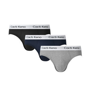 Cacti Keno 3Pcs Mens High Quality Soft Modal Briefs For Men Size L-5XL Underwear For Men Plus Size Spandex Briefs For Adult