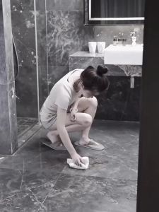 Toilet floor scrubber floor brushbathroom floor seam brush ceramic tile long handled hard bristled toilet cleaning brush