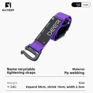 VIVIDI Diameter 2.5cm Outdoor Equipment Straps 14~50cm 5Colors Buckle Type Fixed Straps High Quality Backpacking Straps Backpacking Tent Accessories