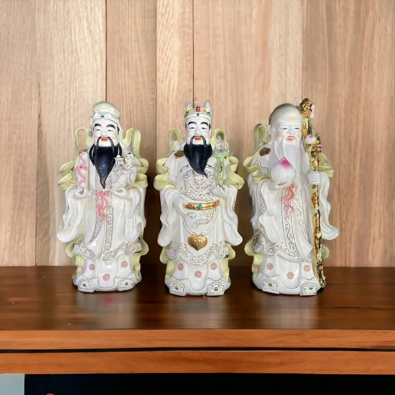 三星福禄寿（极品红描金）陶瓷18寸Fu Lu Shou | Lazada