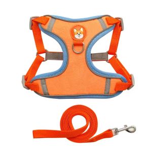 Pet Dog Harness With Leash Pet  Adjustable Reflective Harness Vest Kitten Puppy Harness Vest for Pet
