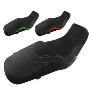 Complete Integrated Seat Front Rider and Rear Passenger Cushion Seating For Kawasaki Versys 1000 2019 2020 2021 2022 2023 2024 Black with green and red accents
