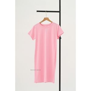 Mascot Dress ( M.001 ) Kaos Wanita Polos Lengan Pendek Bahan Katun Combed