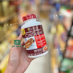 Viên Uống Hỗ Trợ Cân Bằng Đường Huyết Trunature Advanced Strength Cinsulin 200 Viên - được điều chế bởi công thức độc đáo từ bột quế vitamin D3 và chromium có tác dụng ổn định đường huyết tăng cường chức năng của insulin giúp hỗ trợ sức khỏe miễn dịch