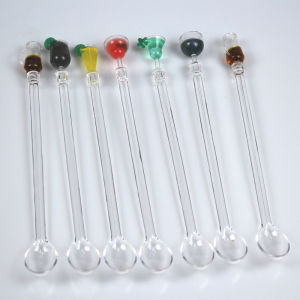 10pcs Cocktail Mixing Spoon 23cm Clear Acrylic Colorful Cocktail Drink Stirrer