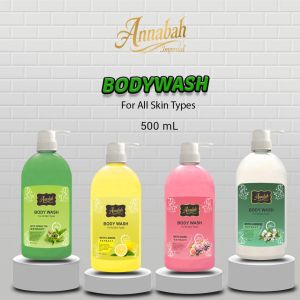 Annabah Body Wash 500 ml - Sabun Mandi Untuk Semua Jenis Kulit Diperkaya Dengan Ekstrak Dari Berbagai Tumbuhan Mengatasi Jerawat Punggung Melembapkan dan Menutrisi Kulit