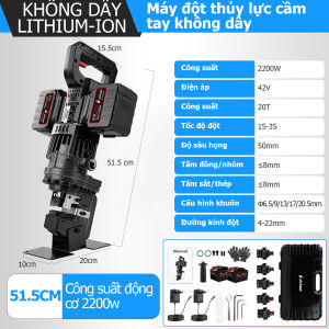 Máy đột lỗ thủy lực pin lithium képmáy đột thủy lực chạy điện cầm tay pin 15cell đột tôn dày 8mm