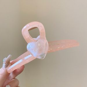 Kẹp tóc tim cỡ lớn nhựa acrylic  gấp tóc càng cua