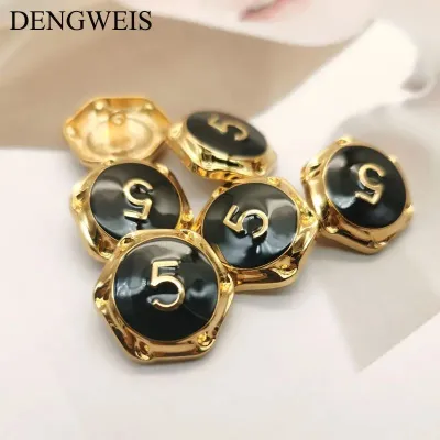（FT)High-End Luxury Gold Metal Buttons for Clothing Coats Shirt Cuffs DIY Handmade Needlework Sewing Buttons Accessories Wholesale