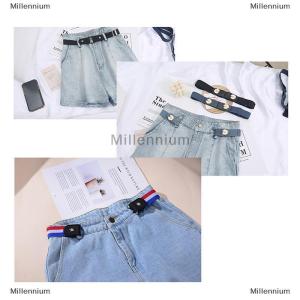 [COD] Millennium Khóa thắt lưng miễn phí cho quần jeans không có khóa căng đàn hồi vành đai thắt lưng cho Phụ nữ nam giới không có rắc rối vành đai