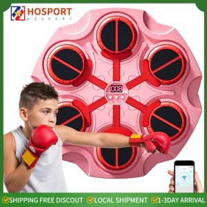 Smart Electronic Boxing Target for Kids Home Fitness with Music and Light Effects Wall Boxing Training Equipment