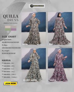 QUILLA DRESS by NADHEERA LUXURY || Gamis Cantik Berbahan Babydoll Premium