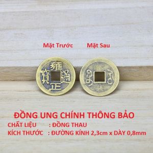 Đồng xu phong thuỷ đường kính 23mm dày 05mm xu bằng đồng thau