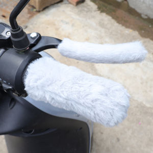 4Pcs/set Motorcycles Handlebar Simulated Plush Covers Universal Winter Warm Covers Electric Vehicles Bike Handlebar Grip Cover