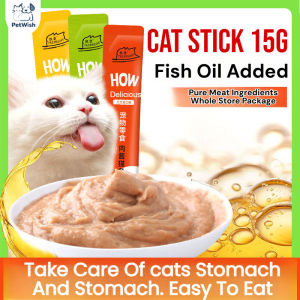 PET SNACK High Vitamin Treat Creamy Cat Treat Cat Snack Cat Stick Wet Food Makanan Kucing Basah Snek Kucing猫条 15g