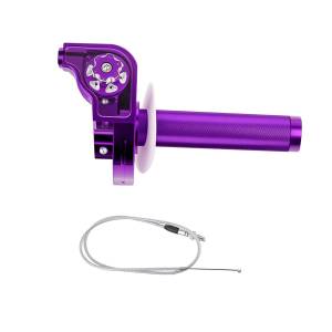 1Pair Motorcycle Handle Throttle Grip CNC Aluminum Throttle Grip Quick Twister With Throttle Cable