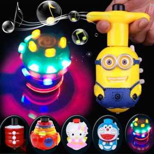 LED Music Glowing Spinning Top Flashing Gyroscope Spinner Fidget LED Toys Kids Beyblade Toys