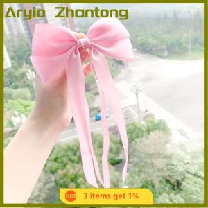 Aryio Vintage Large Bow Hair Clip Trend Long Ribbon Hairpins Barrettes Headwear For Women Girl Hair Accessories Wedding Jewelry