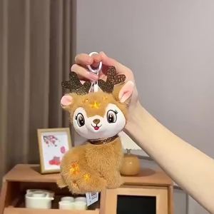 19-40CM Merry Christmas Sika Deer Stuffed Plush Toy Sitting Starry Sky Deer Doll Gift for Children