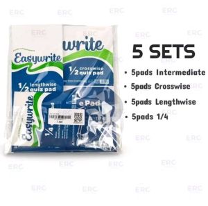 Premium Pack: 9in1 Quiz Pad Set Easywrite 1/41/2 Intermediate Cross&Lengthwise GR1234 Random Brand