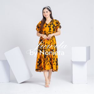 Nonieta Juwita Daster Kekinian Terbaru Busui Bumil Kimono Baju Tidur Premium Rayon Motif Wanita Dress Homedress Pendek Kancing