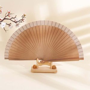 EASYTREND Đơn giản Quạt trơn Tây Ban Nha Màu trơn Nghệ thuật thủ công Quạt đạo cụ trang trí Nhiều màu Thủ công Quạt gấp bằng gỗ nguyên chất Đạo cụ