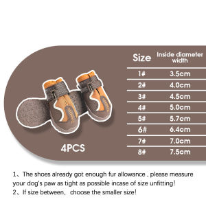 TRUELOVE Pet Shoes Waterproof Dog Boots Breathable Paw Protector 4PCS with Anti Slip Sole with Reflective Straps Durable for Dog