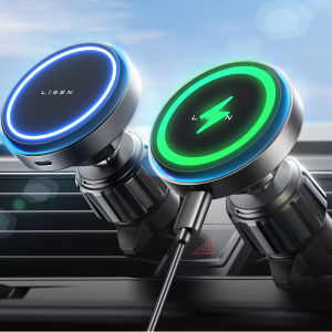 LISEN for Magsafe Car Mount Charger [20 Strongest Magnets] Hands Free 15W Wireless Car Charger Mount for iPhone 15 Pro Max Plus Univesal Car Vent Magnetic Phone Holder for Car Fits iPhone 14 13 12