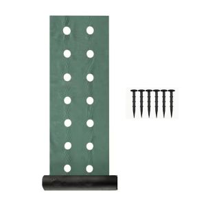 NO4 PANDA Biodegradable Perforated Grass Proof Cloth Double Layer Pre-punched Holes Weed Proof Cloth Vegetable Beds Cloth Non-woven Weed Barrier Fabric Vegetable Gardens