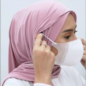 Pashmina Instan 2 Meter Inner Ceruty Panjang Oval Ceruti New Normal Lubang Telinga Masker Kacamata Pasmina Kerudung Jilbab Hijab Wanita Dewasa Langsung Pakai