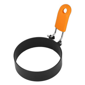 Omelette Egg Mold with Anti Scald Silicone Handle Fried Egg Ring Cake Mold DIY Baking Mold Stainless Steel