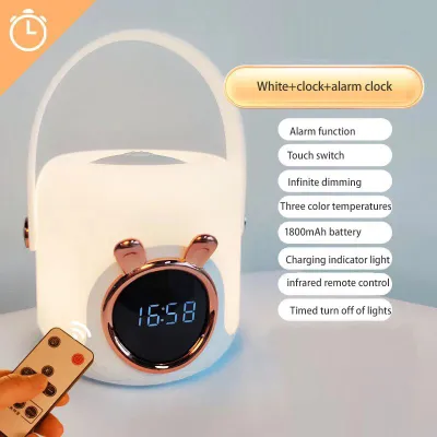 AAAĐèn pha cho béđèn ngủ cảm ứng di động buổi tối điều khiển từ xa có hẹn giờ tắt pin sạc USB hồ báo thức kỹ thuật số