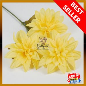 BUNGA CRISANT PEARL TANGKAI PANJANG ROSE KRISANT 3 KUNTUM BUNGA ARTIFICIAL PREMIUM BERKUALITAS BUATAN KAIN PALSU BOUQUET UNTUK DECOR RUANG POJOK DEKORASI PERNIKAHAN RUMAH DIY FESTIVAL CAFE TAMAN PESTA ARTIFISIAL IMPORT MURAH