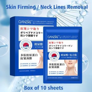 [SG In stock]Collagen Neck Mask10pcs Anti Wrinkle Firming Neck Mask Fade Neck Lines Lift Anti Aging Nicotinamide Brightening