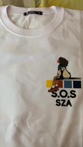SOS SZA. Fashionable T-shirt High quality 220g thick fabric T-shirt (inspired by SZA’s albumOVERSIZ