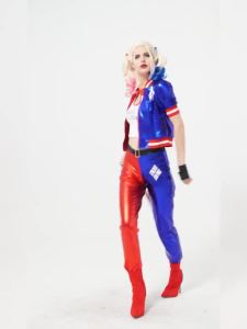Suicide Squad Harley Quinn Cosplay Costume For Woman Halloween Christmas Party Crop Top Set Casual Body Suit Full Set㏇X0413