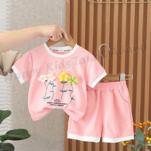 COD SETELAN LENGAN PENDEK ANAK PEREMPUAN / SETELAN BAJU ANAK CEWEK / KAOS ANAK PEREMPUAN KEKINIAN