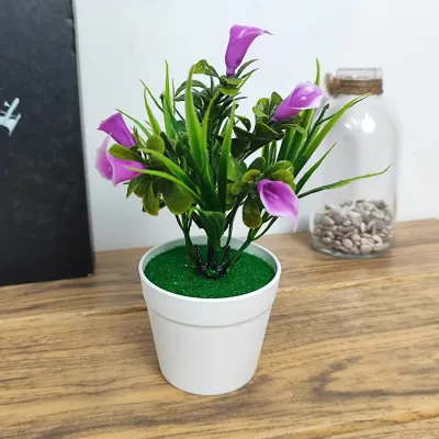 Sampai7an PBP19 / Bunga Tulip Plastik Tanaman Hias Palsu Pot Bunga Ornamen Artifisial Dekorasi Rumah Kantor Imitasi / COD